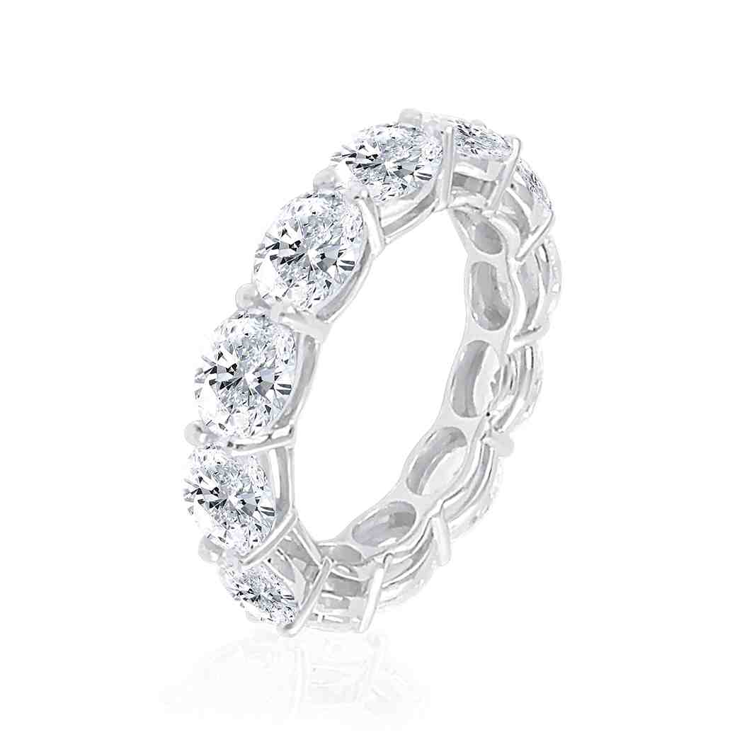 Oval-Cut Diamond Eternity Band Ring LR11020A